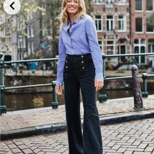 BODEN DENIM BLACK SAILOR PAINTS SZ 12